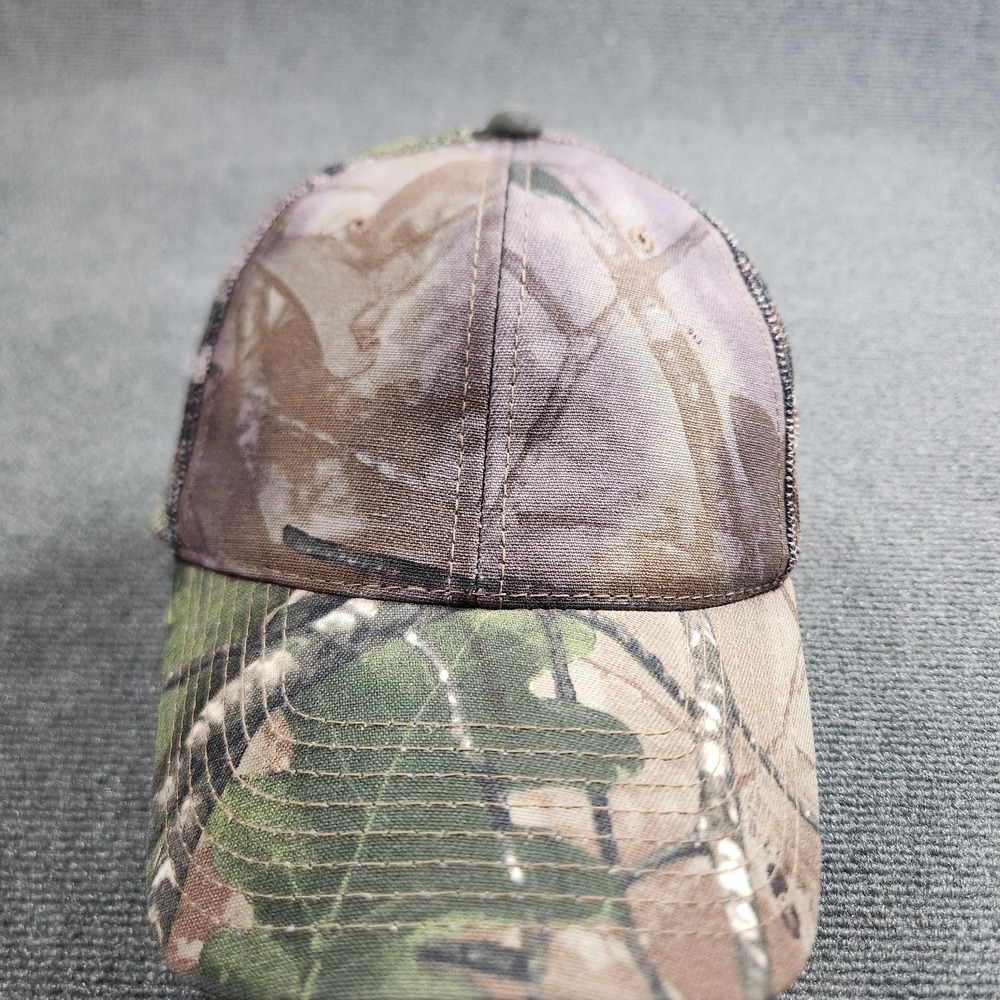 Vintage Camo Snapback Hat Adult Mesh Back Hunting Y2K Signature